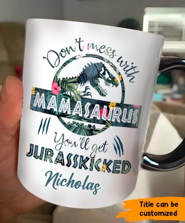 Dinasour Mother'S Day - Personalized Accent Mug