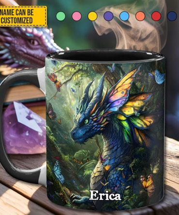 Personalized Dragon Accent Mug