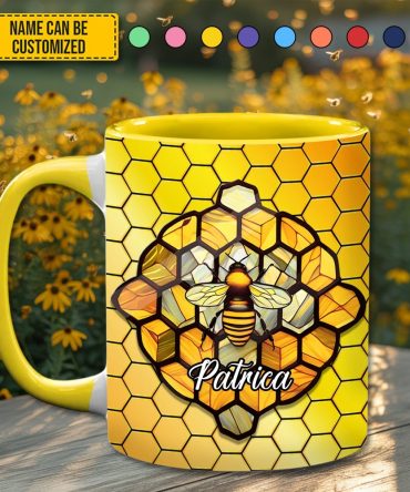Love Bees - Personalized Bee Accent Mug