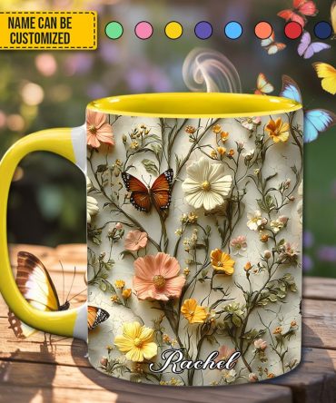 Beaufiful Flowers - Personalized Accent Mug