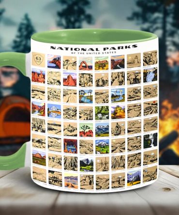 Us National Park Bucket List Accent Mug
