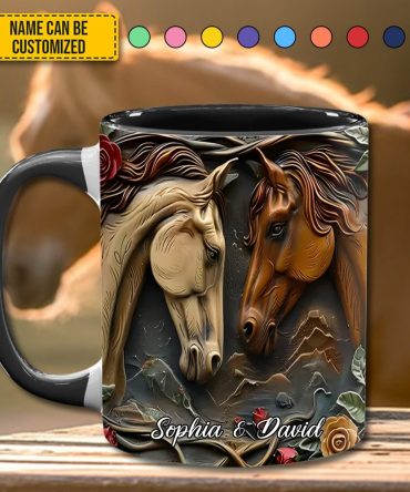 Horse Couple - Personalized Horse Accent Mug