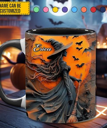 Personalized Midnight Witch Accent Mug