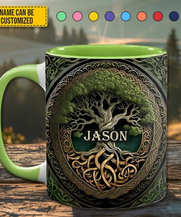 Personalized Celtic Tree Of Life Accent Mug