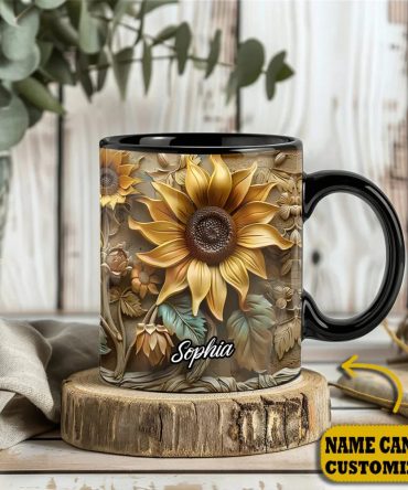 Sunflower Garden Personalized Accent Mug