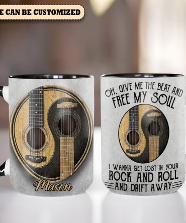 Oh Give Me The Beat - Personalized Guitar Accent Mug