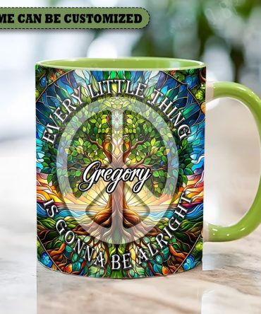 Colorful Tree Of Life Every Little Thing   - Personalized Hippie Accent Mug