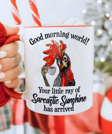 Good Morning World - Chicken Accent Mug