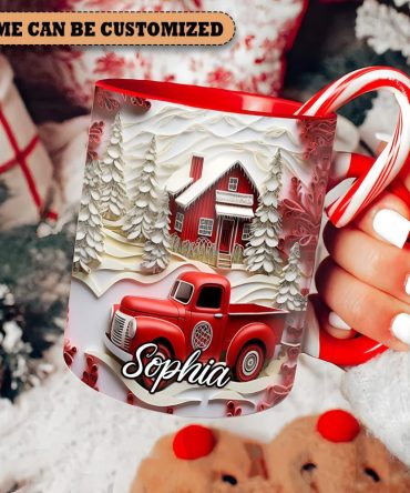 Red Truck - Personalized Accent Mug