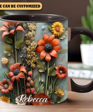 Flowers  - Personalized Flowers Accent Mug