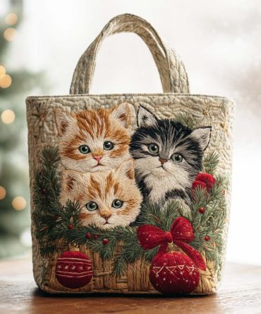 Magic Cat Quilted Tote Bag