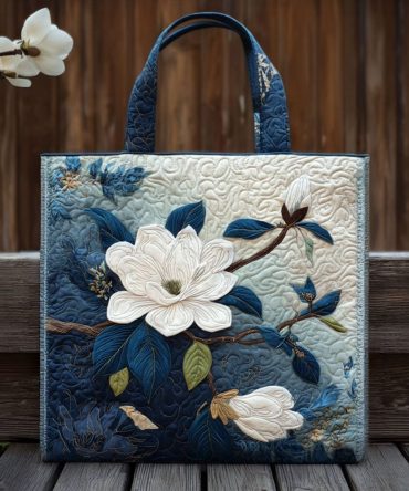 Magnolia Beauty Quilted Tote Bag