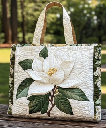 Magnolia Love Quilted Tote Bag