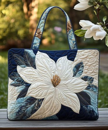 Magnolia Magic Quilted Tote Bag