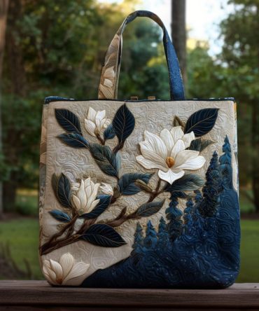 Magnolia Sky Quilted Tote Bag