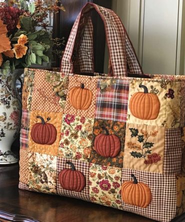 Maple Mood Quilted Tote Bag