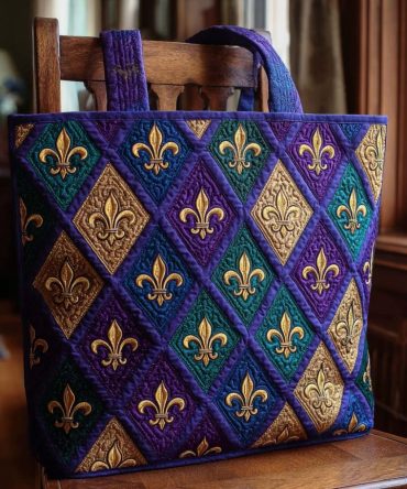Mardi Magic Quilted Tote Bag