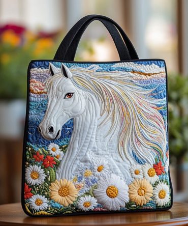 Meadow Glow Quilted Tote Bag