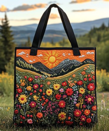 Meadow Whisper Quilted Tote Bag
