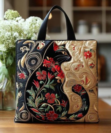 Meow Magic Quilted Tote Bag