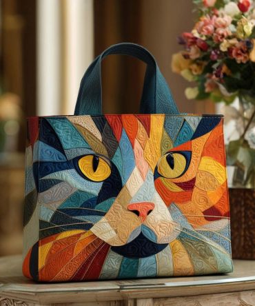 Meow Muse Quilted Tote Bag