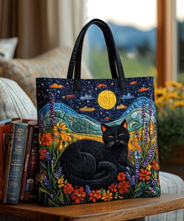 Meowgic Hour Quilted Tote Bag