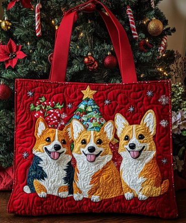 Merry Wiggles Quilted Tote Bag
