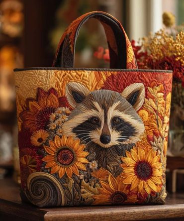 Midnight Bandit Quilted Tote Bag