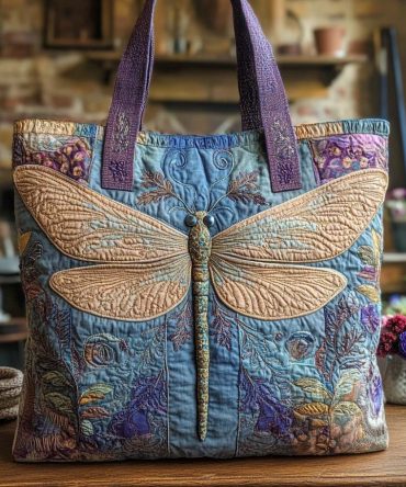 Midnight Serenity Quilted Tote Bag
