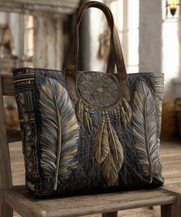 Moonlit Web Quilted Tote Bag