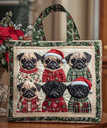 Mops Magic Quilted Tote Bag