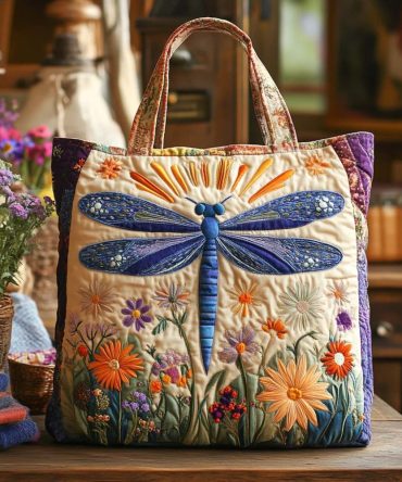 Morning Meadow Quilted Tote Bag