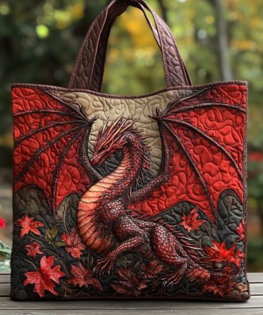Mystic Dragon Quilted Tote Bag