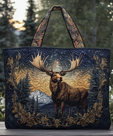 Mystic Moose Quilted Tote Bag