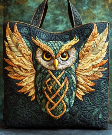 Mystic Owl Weave Quilted Tote Bag