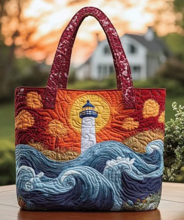 Ocean Watch Quilted Tote Bag