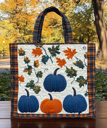 October Bloom Quilted Tote Bag