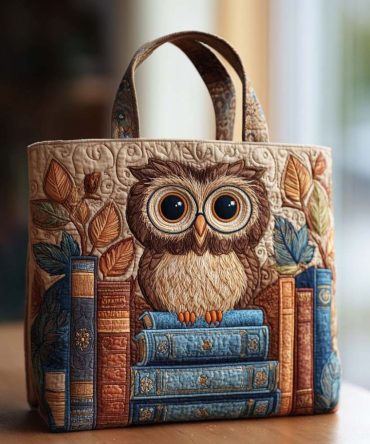 Owl Chapter Quilted Tote Bag