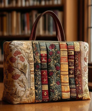 Page Turner Quilted Tote Bag