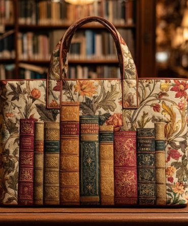 Pages Unfold Quilted Tote Bag