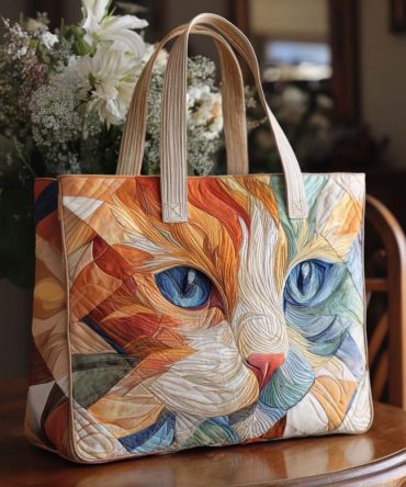Paw Portrait Quilted Tote Bag