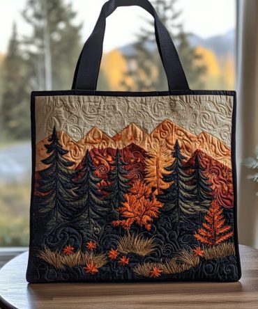 Pinecone Hollow Quilted Tote Bag