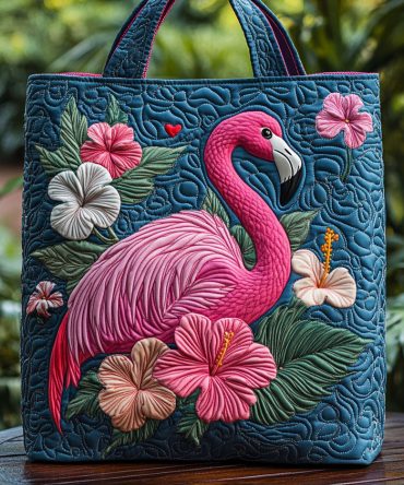 Pink Parade Quilted Tote Bag