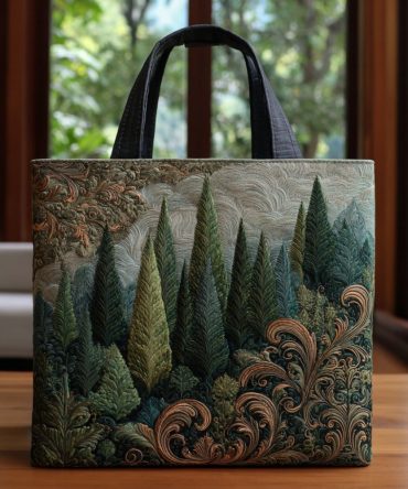 Quiet Pines Quilted Tote Bag