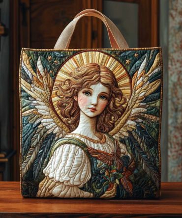 Radiant Angel Light Quilted Tote Bag