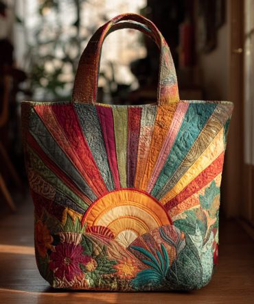 Radiant Sun Quilted Tote Bag