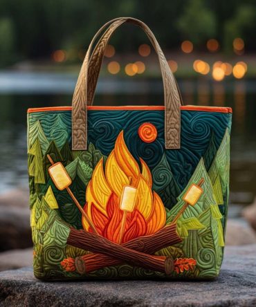 Roast And Relax Quilted Tote Bag