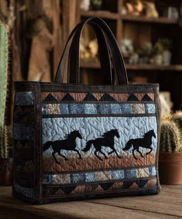 Rodeo Dust Quilted Tote Bag