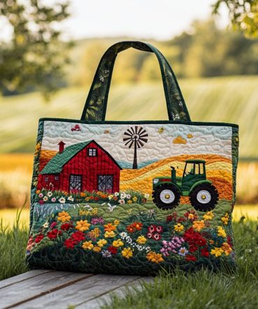 Rustic Retreat Quilted Tote Bag