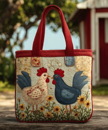 Rustic Roost Quilted Tote Bag